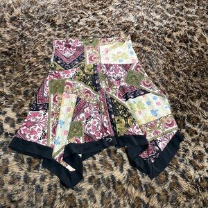 Julie's Closet Asymmetrical Skirt in Red, Black, and Cream